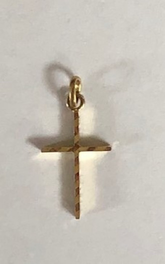 Kreuzanhänger gold, 20 mm