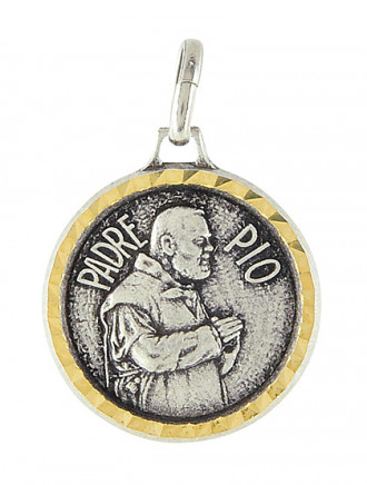 Pater Pio-Medaille, Ø 1,6 cm