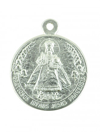 Prager Jesulein-Medaille aus Neusilber,Ø 19 mm