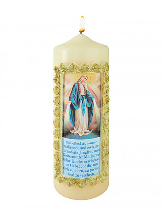 Maria Empfängnis-Kerze, 7 x 20 cm