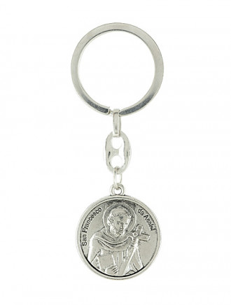 Franz von Assisi und Pater Pio-Schlüsselanhänger, Ø 2,5 cm