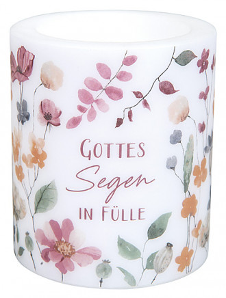 Wachs-Windlicht „Gottes Segen“, 10,5 cm